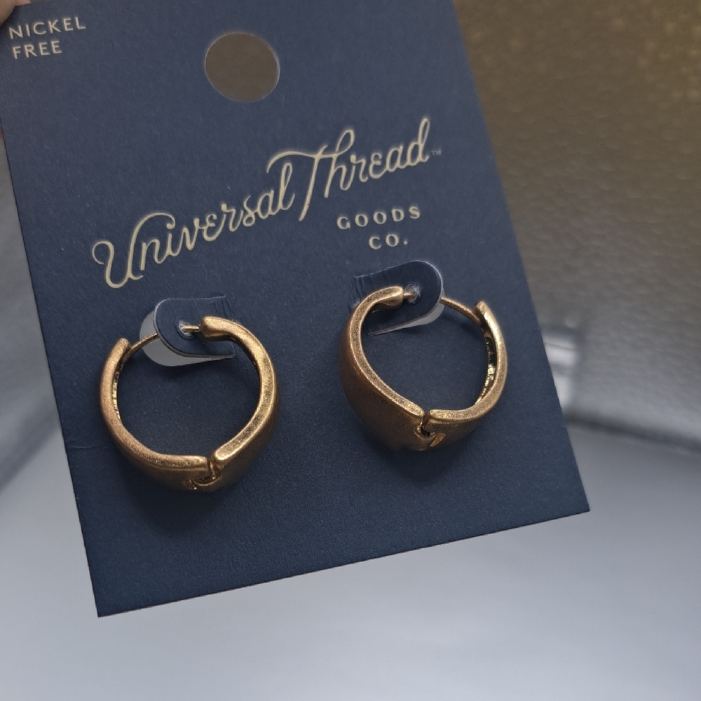3 FOR 12 SALE Universal Thread Nickle Free Hinge Hoop Earrings